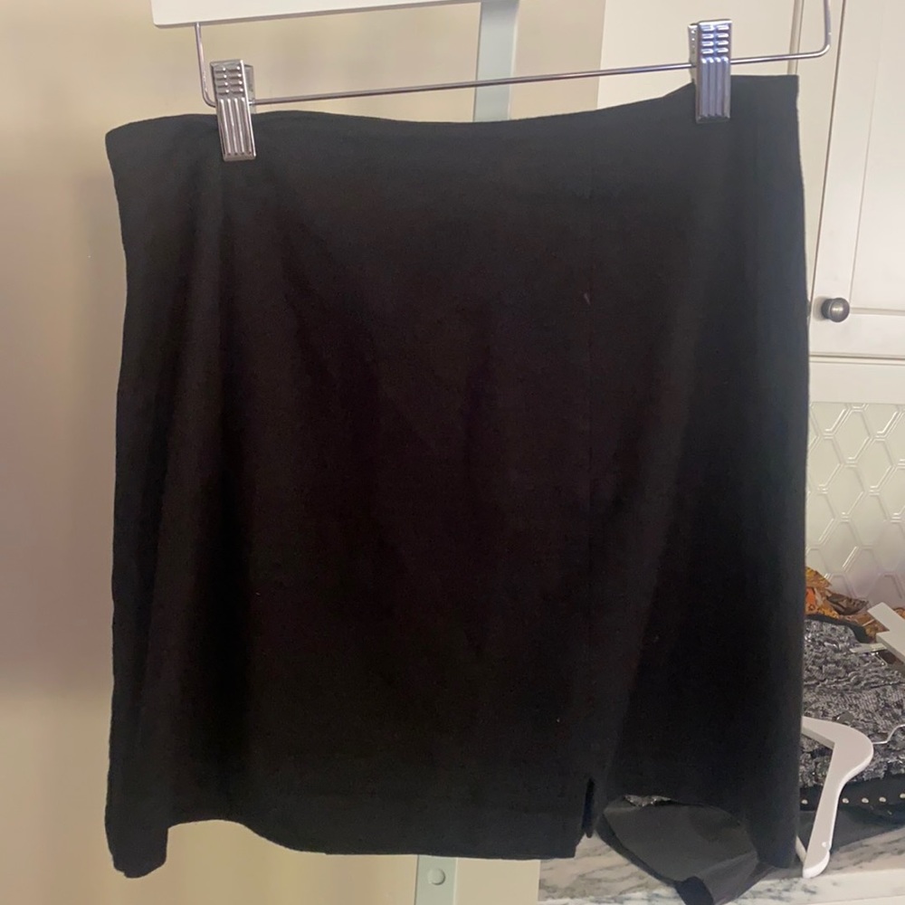 Reformation black mini skirt